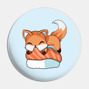 Fox Salmon Sushi Pin