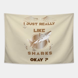 I just really like sharks okay? golden Tapestry