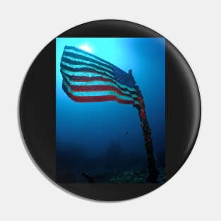 Old Glory on a Sunken Wreck Pin