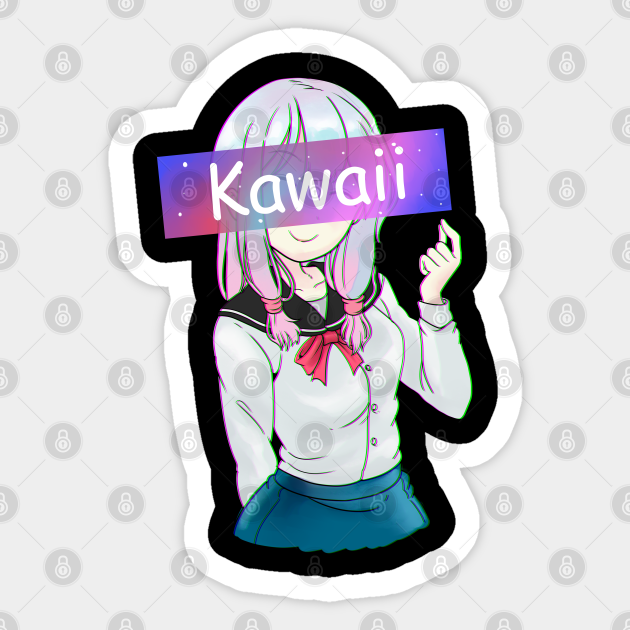 cute kawaii girl anime gift cosplay anime print japan sticker teepublic au