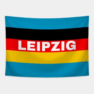 Leipzig City in German Flag Tapestry