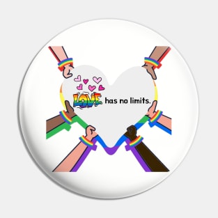 Pride Love Has No Limits Pin