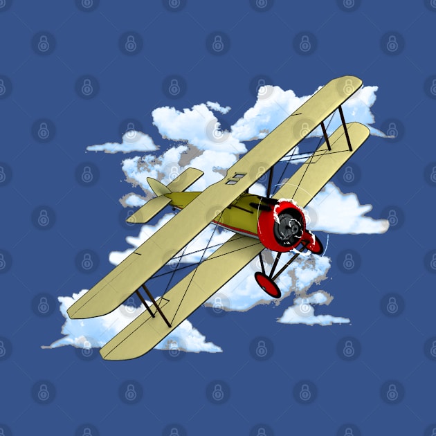 Classic Aviation Biplane by macdonaldcreativestudios