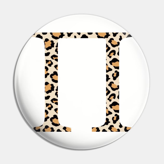 Pi Cheetah Greek Letter Pin by AdventureFinder