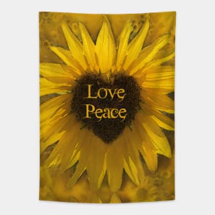 Reiki Sunflowers - Love Peace:o Tapestry