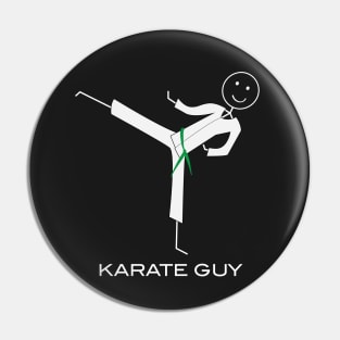 Funny Mens Green Belt Karate Pin