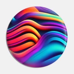 HORIZONTAL PATTERN OF MULTICOLORED WAVES, NEON COLOR, Pin