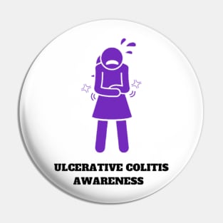 Ulcerative Colitis Silhouettes Woman Pin