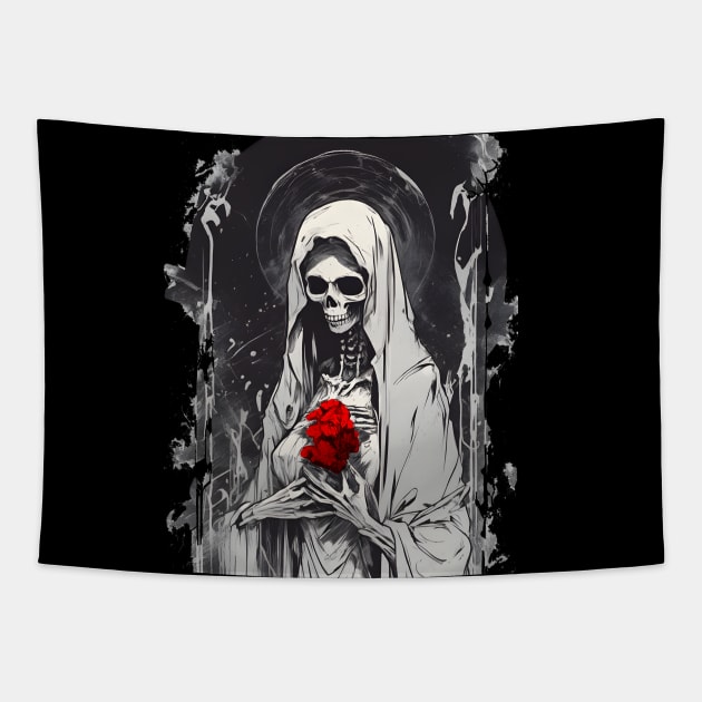 santa muerte Tapestry by huwagpobjj