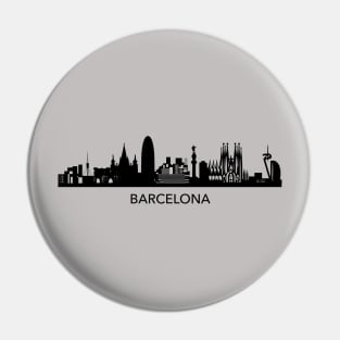 Barcelona Skyline Pin