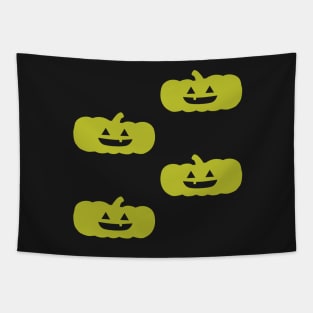 Squat Jack-O-Lantern Tile (Bright Green) Tapestry