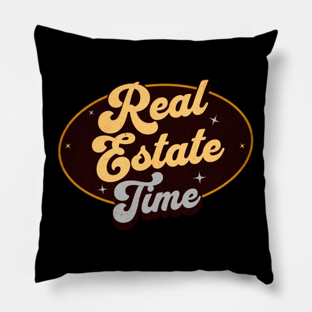 Real Estate Time Pillow by The Favorita