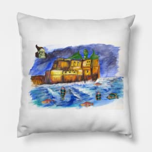 Stormy Castle Infested Pillow