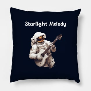 Astronaut playing guitar in space Pillow