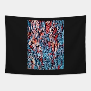 Textured Bark Turquoise & Rust Tapestry