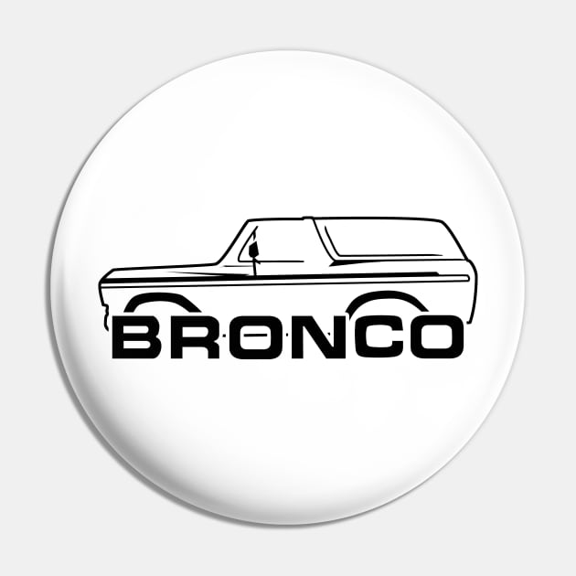 1978-1979 Bronco Side Black With New Logo Pin by The OBS Apparel