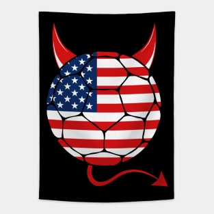 Usa Halloween Soccer Tapestry