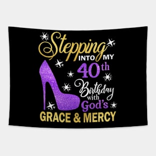 Stepping Into My 40th Birthday With God's Grace & Mercy Bday Tapestry