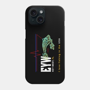 Key West Florida, I love fishing in the USA Phone Case