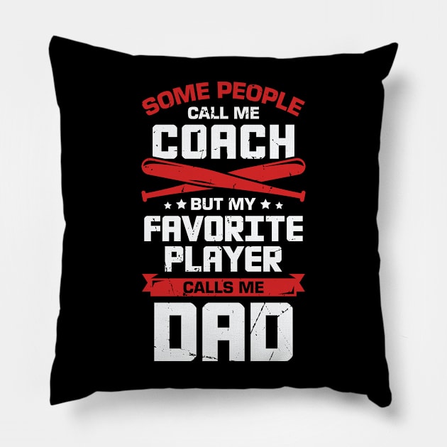 Baseball Dad Coach Gift Pillow by Dolde08