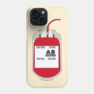 AB Negative Blood Bag Phone Case