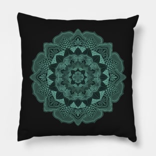 Heart Chakra Mandala Green Pillow