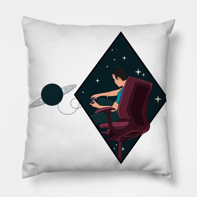 Play from space Pillow by JHFANART