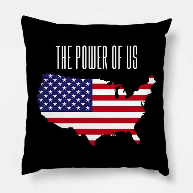 The power of US American flag Pillow by Arlette