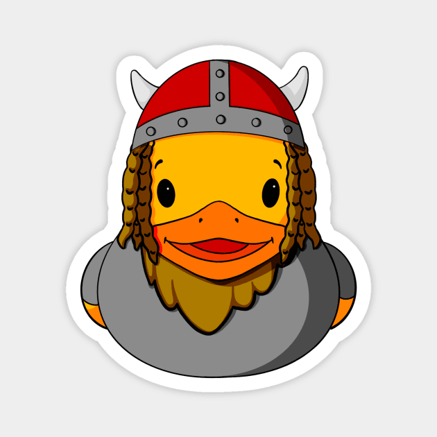 Viking Rubber Duck Magnet by Alisha Ober Designs