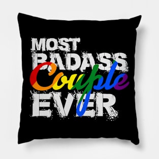 Badass LGBT Gay Couple Pillow