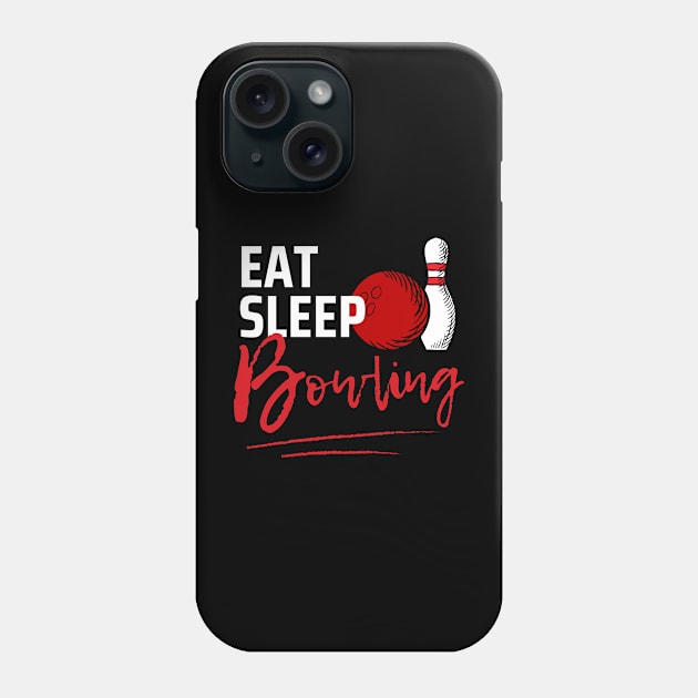 Eat Sleep Bowling Phone Case by Qibar Design