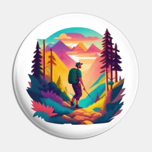 hiking in the mountains Pin