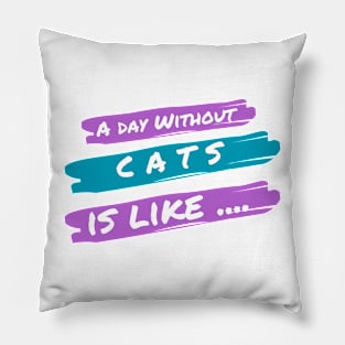 A Day Without Cats Is like .... Pillow