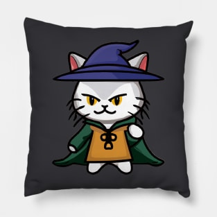 Evil Cat Wizard Pillow