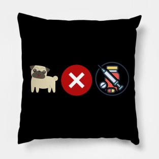 Pugs Not Drugs Pillow