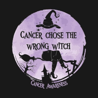 Cancer Witch Lavender Cancer Awareness T-Shirt