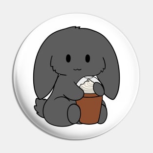 Black Bunny Ice Coffee Pin