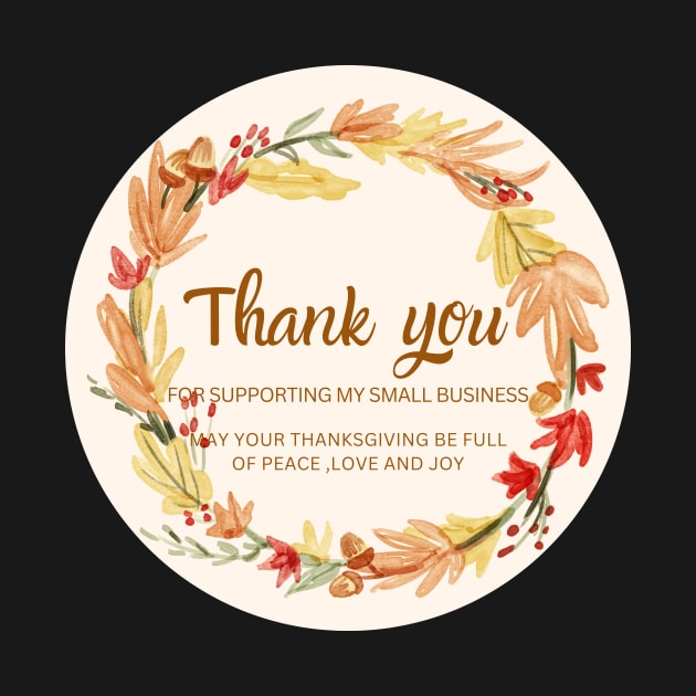 ThanksGiving - Thank You for supporting my small business Sticker 05 by LD-LailaDesign