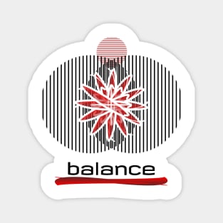 Balance - Trendy Modern Line Art Design Magnet