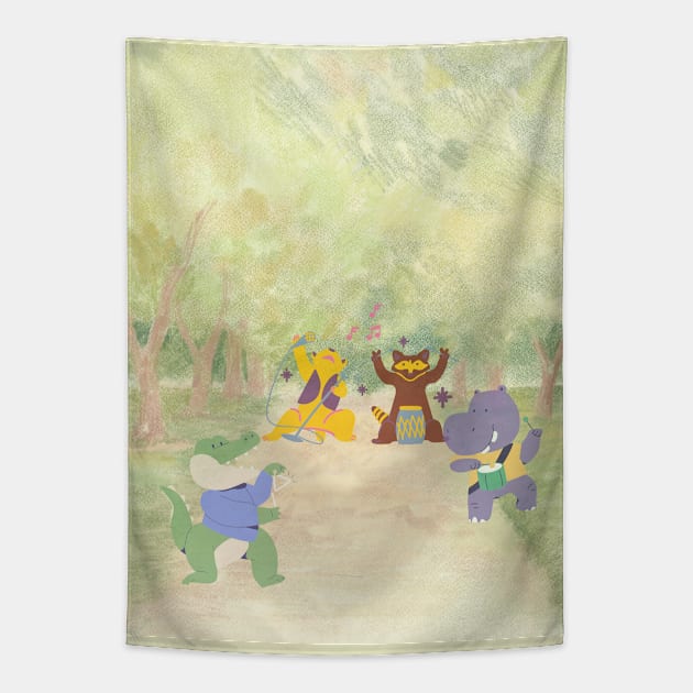 Forest fest music Tapestry by SkyisBright