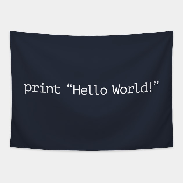 Python Programmer - Hello World Tapestry by vladocar