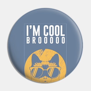 Cool cat T-shirt Pin