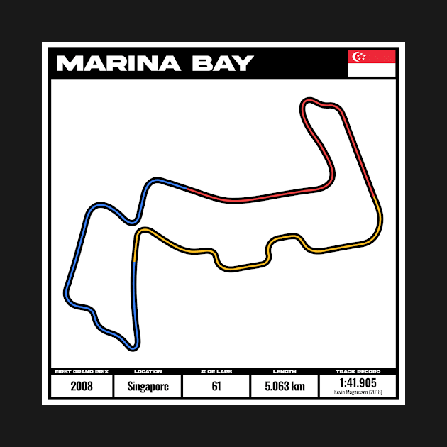 formula one circuit marina bay - formula one track - formula 1 track T-Shirt Hoodie T-Shirt by digidashdigital