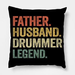 Father Husband Drummer Legend Father's Day Dad Pillow