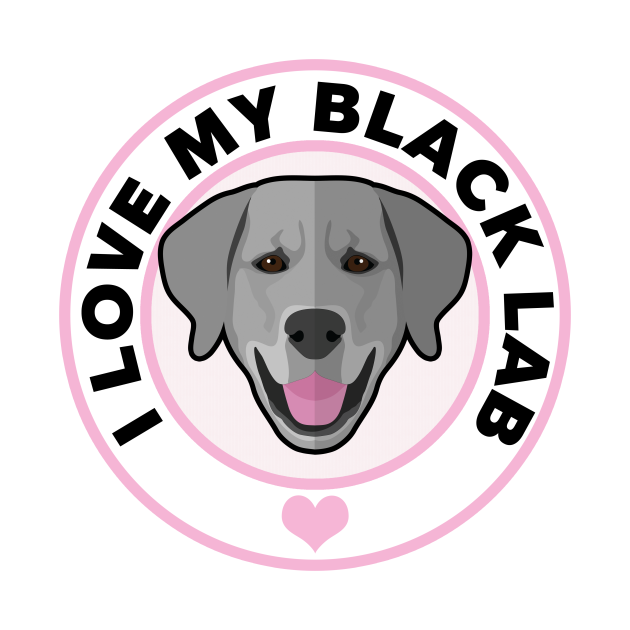 Disover I Love My Black Lab Dog - Black Lab - T-Shirt