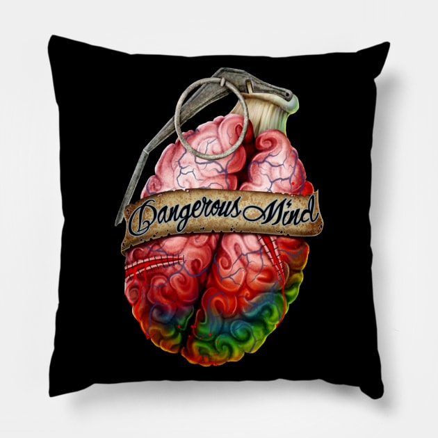 Dangerous mind Pillow by NerdsbyLeo