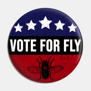 Vote For Fly - Mike Pence Fly On Head Funny Pin