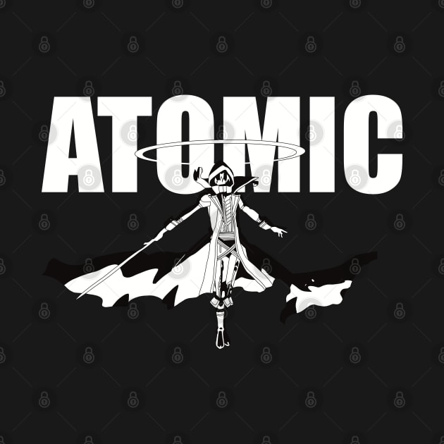 Most iconic moment from the Eminence in Shadow anime show in episode 5 - Cid Kagenou said I am ATOMIC in a cool black and white silhouette by Animangapoi