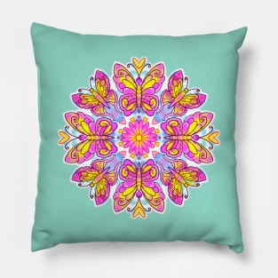 Butterfly mandala Pillow