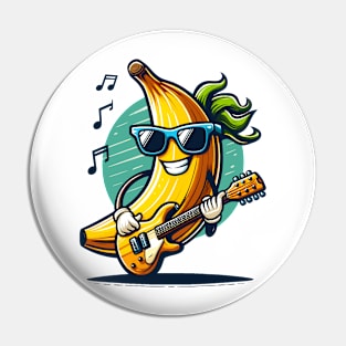 Banana Playing Guitar Pin